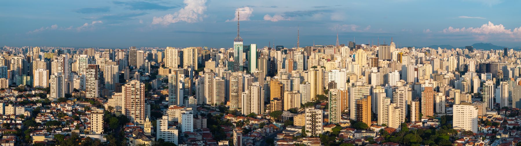 Vista panorâmica da região metropolitana de São Paulo